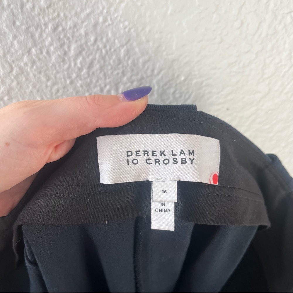 Derek Lam 10 Crosby Robertson Cropped Flare Sailor Trouser Pants Navy Size 16 - Picture 15 of 16
